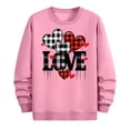 thumbnail image 5 of BVOFAR Valentines Shirts for Men Long Sleeve Plaid Sweatshirts Love Heart Graphic Sweatshirt Oversized Pullover, 5 of 6