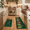 thumbnail image 6 of Eoozwa Christmas Kitchen Rugs Sets of 2, Gift Merry Christmas Floor Mats Ribbon Non-Slip Washable Snowflakes Xmas Area Rug Doormat Indoor Home Decor,16"x24" + 16"x48", 6 of 6
