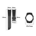 thumbnail image 3 of 44mm Silicone Sports Watch Band with Protective Case Bundle, Durable Strap Cover Set, Easy Installation, Elegant Design for Smart Watches, 3 of 6
