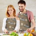 thumbnail image 5 of Brown Highland Cow Daisy Farmhouse Pattern Apron-Garden Aprons for Women with Pockets-Cotton Linen Waterproof Kitchen Cooking Gardening Aprons Adjustable for Kitchen,Cooking,BBQ and Salon 33x27 Inch, 5 of 7
