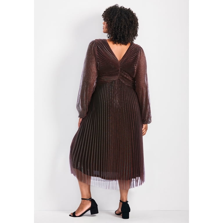 plisse pleated dress BOSS - Pliss-pleat dress with halterneck