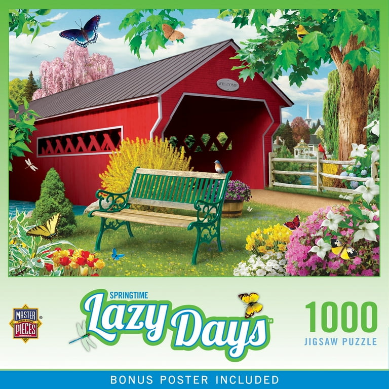 Lazy Days 1000 Piece Jigsaw Puzzle - Countryside Scene - Walmart.com