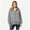 Gray, variant on Women’s Hooded Button Down Knit Cardigan, Long Sleeve Knit Outerwear Sizes S-3XL