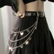 thumbnail image 4 of Cinturón de moda hip-hop con cadena y dije de mariposa multicapa para mujeres, hombres y niñas. Cinturón de cintura 68g, 4 of 9