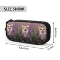 thumbnail image 4 of Vsdgher Dog in Lavender Flowers Print Large Capacity Pencil Case Pouch with Zipper, Portable Aesthetic Big Capacity Pencil Cases Pen Office Travel Stationery Bag, 4 of 8