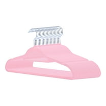 REGALWOVEN 20 Pieces Velvet Hangers, Non-Slip Durable 360-Degree Space Saving Clothes Hangers for Clothing, Pants, Closet Pink