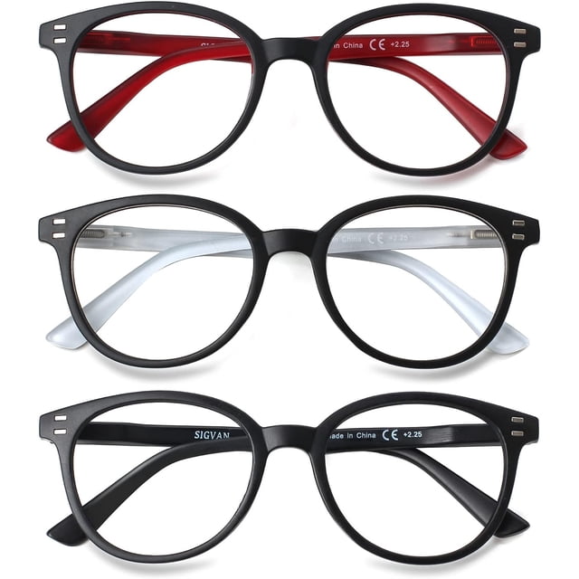 GFDYREE Lot de 3 Lunettes de Lecture Charnière à Ressort Lecteurs Élégants Noir/tortue pour Hommes et Femmes