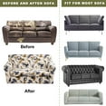 thumbnail image 4 of Eco-Ancheng 3 Piece Stretch Sofa Covers for 2 Cushion Couch Printed Sofa Slipcover with 2 Individual Cushion Covers Furniture Protector for Living Room Chairs with Elastic Bottom, Loveseat，01, 4 of 7