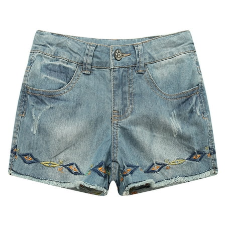 Richie House - Richie House Girls' Denim Shorts with Embroidery RH1925 ...