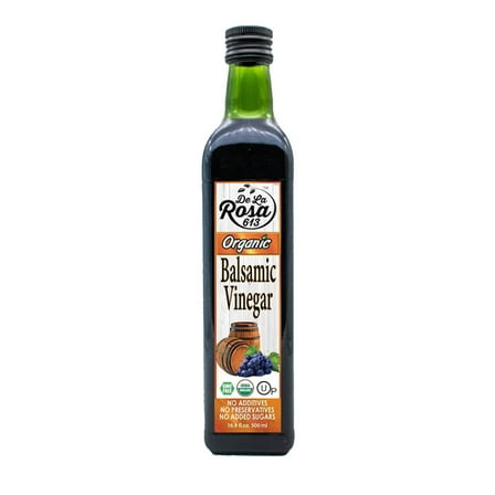 De La Rosa613 Organic Balsamic Vinegar, Kosher, Vegan & Gluten-Free, 16.9 Oz