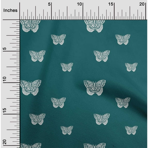 oneOone Organic Cotton Poplin Twill Fabric Block Print Sewing Fabric BTY 42 Inch Wide