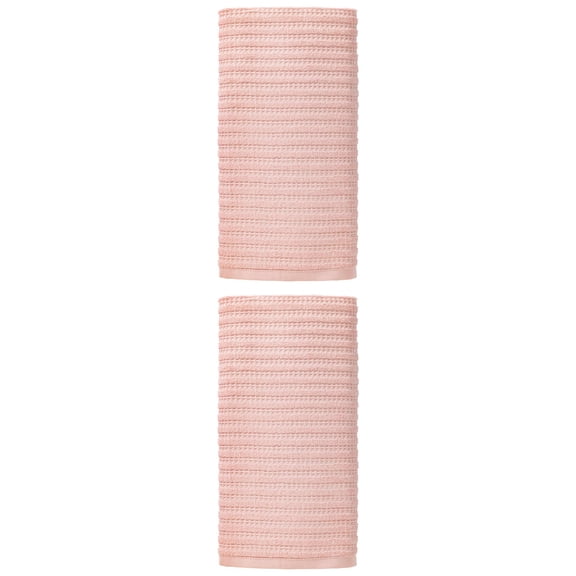 Unique Bargains Cotton Waffle Soft Absorbent Bath Towels 2 Pack Pink 55"x28"