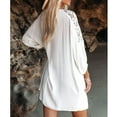 thumbnail image 4 of Vestido corto con cuello en V,Vestido corto con cuello en V para mujer Vestido corto con cuello en V de verano Vestido corto con cuello en V para mujer Los mejores materiales, 4 of 6