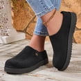 thumbnail image 6 of Abomasnow Womens Flock Metal‑Button Decor Round Toe Slip‑On Backless Clog Mule Casual Shoes, 6 of 7