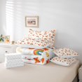 thumbnail image 6 of Erosebridal Orange Cute Fox 7 Pieces Bedding Comforter Set,Cartoon Rainbow Print Full Bedding Set For Girls Kids,Reversible, 6 of 7