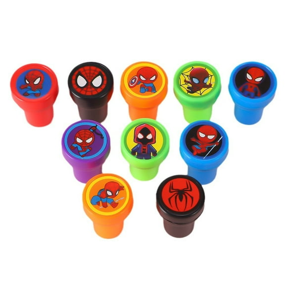 Spider Themed Stampers, 10 Pcs Spider Birthday Party Supplies, Goody Bag Treat Bag Stuff for Spider Birthday Party Gifts