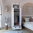 thumbnail image 2 of Tifton Armoire with 2-Doors in White Engineered Wood, 2 of 5