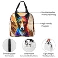 thumbnail image 3 of Yiaed Colorful Art Dog Print Insulated Lunch Bag Reusable Cute Tote Lunch Box, Leakproof Cooler Lunch Bags for Work Office Travel School Picnic, 3 of 5