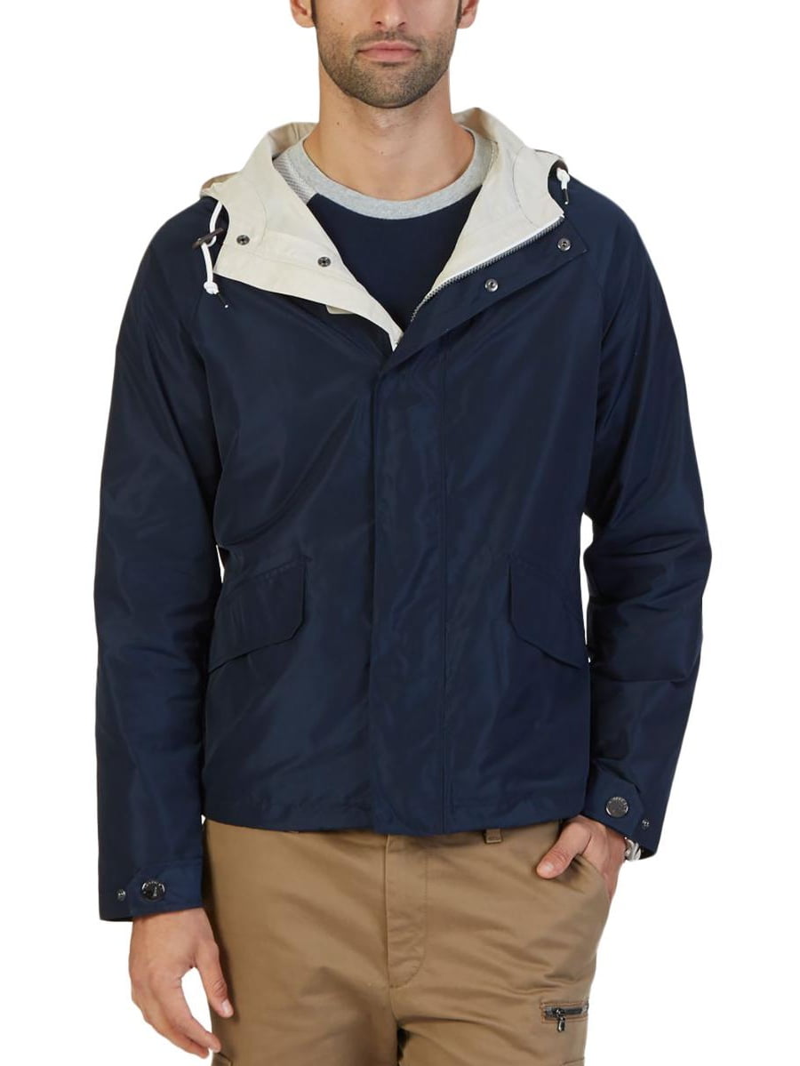 Nautica Mens Water Resistant Hooded Bomber Jacket