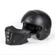 thumbnail image 4 of Casco retro desmontable para motocicleta, de liberación rápida, ABS, abierto, integral, negro mate, modular, clásico, profesional, 4 of 5