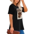 thumbnail image 2 of Anbech RODEO Plus Size T-Shirts for Women Graphic Cowboy Print Vintage Short Sleeves T-Shirt with Round Neck, 2 of 3
