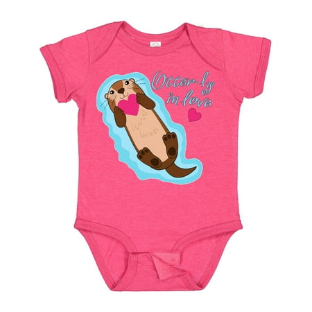

Inktastic Otter-ly in Love-otter with Heart Gift Baby Boy or Baby Girl Bodysuit