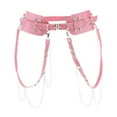 thumbnail image 4 of facefd Ceinture Punk pour Femmes Harnais en Cuir Ceinture Grand Réglable Métal Rose, 4 of 9