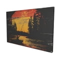 thumbnail image 3 of 16x24 inch Bathroom Decorative Painting Fishing Man At Sunset,Rustic Living Room,Bedroom,Office,Lounge Wall Art Decor Prints & Posters,Exquisite Fishing Man At Sunset Decor Canvas Paintings, 3 of 6