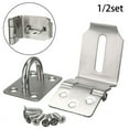 thumbnail image 2 of pdqouc Serrure de Porte à Fermoir et Agrafes en Acier Inoxydable 90 pour Cadenas, Quincaillerie de Sécurité Résistante à la Rouille pour Applications Extérieures et Intérieures, 2 of 5