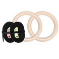 thumbnail image 1 of Peahefy Gymnastics  Rings Toy,Gymnastics Rings,Sport Workout Equipment Gym Rings Strength Training Adjustable Birch 25mm Children Wood Swing for Indoor/Outdoor, 1 of 8