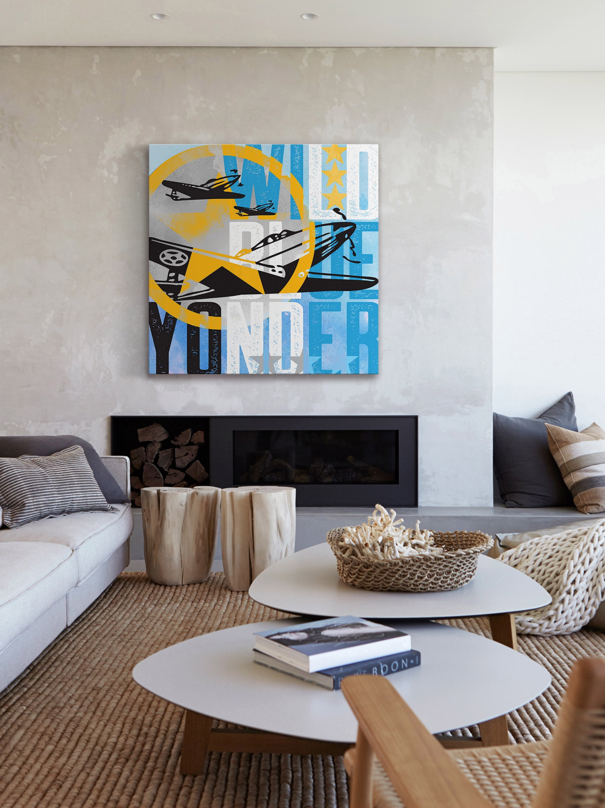 "Wild Blue Yonder Planes" Painting Print on Wrapped Canvas