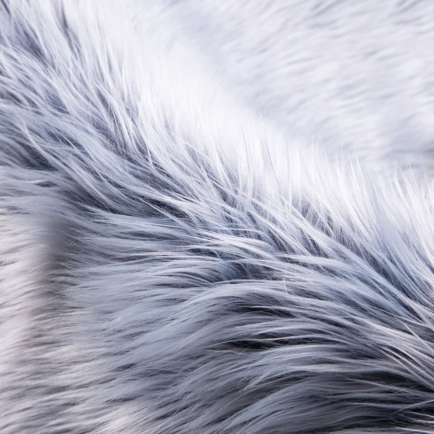 Deluxe Ultra Soft Faux Sheepskin Fur Series Fluffy Decorative Indoor Shag Area Rug, 2 x 3 Feet, Navy and White, 1 Pack