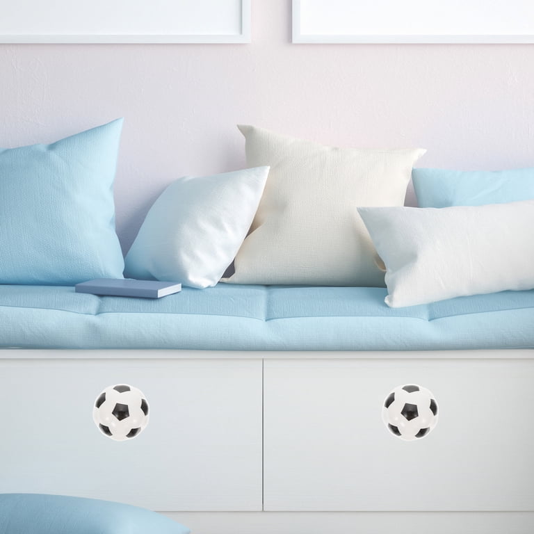 2-Pack Basketball & Football Ceramic Drawer Knobs - Sports Theme Cabinet Pulls For Boys Room Decor