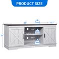 thumbnail image 5 of Dextrus Farmhouse TV Stand for 65 inch TV, Entertainment Center for 300lbs with Double Barn Doors, TV Media Console, Grey Wash, 5 of 9