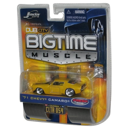 Jada Toys Dub City Bigtime Muscle (2005) Yellow 71 Chevy Camaro Toy Car