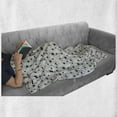 thumbnail image 5 of Flower Soft Flannel Fleece Throw Blanket, Simple Monochromatic Floral Repetition with Abstract Outline Petals, Cozy Plush for Indoor and Outdoor Use, 60" x 80", Ivory and Charcoal Grey, by Ambesonne, 5 of 5