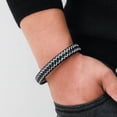 thumbnail image 4 of Pulsera de hombre, pulsera tejida a mano, pulsera de hebilla magnética para mujer, joyería sencilla, 4 of 6