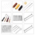 thumbnail image 2 of Kit de herramientas manuales para manualidades de cuero, 48 Uds., para coser, punzonar, tallar trabajos, 2 of 14