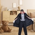 thumbnail image 1 of Teissuly Clearance Bloodsucker Costume Set,35.4/55.12in Halloween Bloodsucker Cloak Capes Robes,Unisex Adult Or Kids Stand-Up Collar Witch Capes For Party Cosplay Costumes(Black, B) Teissuly WER202308175443, 1 of 6