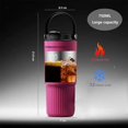thumbnail image 4 of czcpp-URZOP Gobelet Isolé en Acier Inoxydable avec Poignée Bouteilles d'Eau 26OZ Tasse de Voyage Portable Étanche Réutilisable Tasse à Café avec Couvercle Anti-Déversement et Paille (Rouge Rose), 4 of 4