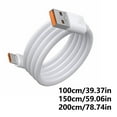 thumbnail image 6 of RYUJNDK USB to USB C Charging Cable Cord 66W Fast Charging and Data Transfer for Type C Interfaces Phones Laptops White, 6 of 8