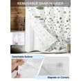 thumbnail image 3 of No Hook Cloth Fabric Shower Curtain with Snap in Liner, Sage Green Polka Dot Waterproof Shower Curtains Set with See Through Top Window, Modern Art Abstract Watercolor Dot Bath Curtains 54"x78", 3 of 6