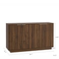 thumbnail image 2 of PORKISS 55.1" Fluted Sideboard, Modern Wood Buffet Cabinet with Storage, Accent Cabinet with Adjustable Shelves for Dining Room, Living Room & Entryway, Walnut, 2 of 8