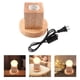 thumbnail image 3 of Lámpara de escritorio de madera Estilo retro E27 Yuyangstore Pie de lámpara de mesa 10x6x6cm, 3 of 8