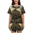 thumbnail image 1 of Fotbe Surreal Brain Tree Conjunto de Pijama Estampado para Mujer, 2 Piezas, Ropa de Dormir con Camiseta de Manga Corta y Shorts Suaves-X-Large, 1 of 6