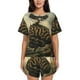 thumbnail image 1 of Fotbe Surreal Brain Tree Conjunto de Pijama Estampado para Mujer, 2 Piezas, Ropa de Dormir con Camiseta de Manga Corta y Shorts Suaves-X-Large, 1 of 6