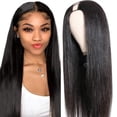thumbnail image 2 of Peluca en Forma de U Europea y Americana para Mujer, Cabello Largo y Liso, Extensiones de Cabello, 2 of 10