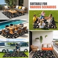 thumbnail image 3 of Spring Floral Outdoor Rug 6x9 Ft, Non Slip Washable Area Rug, Elegant Pastoral Flowers Dragonfly Black Patio Rugs Carpet Runner, Large Floor Mat for Indoor/Outdoor Deck Porch Camping, 3 of 8