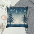 thumbnail image 2 of GOSMITH  Nice Pine Trees Snowflake Christmas Decor Burlap Decorative Rectangle Throw Lumbar Waist Pillow Case Cushion Cover for Couch Living Room, 2 of 5