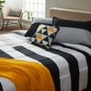 MoDRN Industrial Bold Stripe Comforter Set with Decorative Pillow & Throw